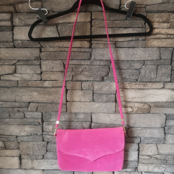 Lady K- Pink Velvet Crossbody Purse - Picture 2 of 7